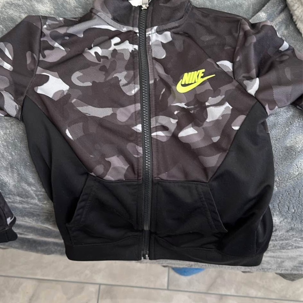 Nike Camo Jacket with Neon Logo